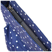Roka Kennington B Medium Recycled Canvas Crossbody Bag - Marinblå Polka Dot