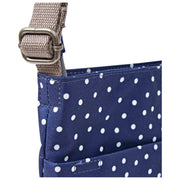Roka Kennington B Medium Recycled Canvas Crossbody Bag - Marinblå Polka Dot