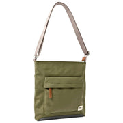 Roka Kennington B Medium Recycled Nylon Crossbody Bag - Gräslöksgrön
