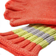 Roka Primrose Fingerless Gloves - Coral Orange/Lime Green