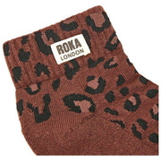 Roka Wembley Anke Socks - Mini Leopard Organic Brown