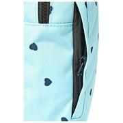 Roka Willesden B Large Crossbody-väska i återvunnen canvas - Blå/Blå hjärtan