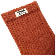 Roka Windsor Solid Crew Socks - Bran Brown