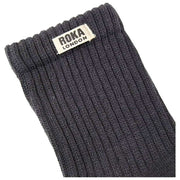 Roka Windsor Solid Crew Socks - Faded Black