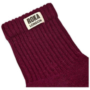Roka Windsor Solid Crew Socks - Plommon Burgundy