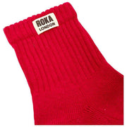 Roka Windsor Solid Crew Socks - Scarlet