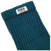 Roka Windsor Solid Crew Socks - Blågrön
