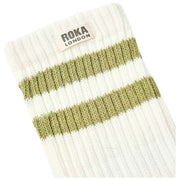 Roka Windsor Stripe Crew Socks - Avokadogrön