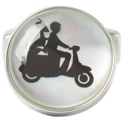 Simon Carter 40th Anniversary Scooter Manschettknappar - Silver/Svart