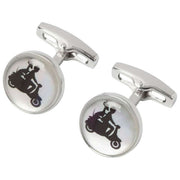 Simon Carter 40th Anniversary Scooter Manschettknappar - Silver/Svart