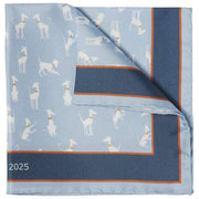 Simon Carter Gervaise Pocket Square - Blå/Vit