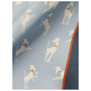 Simon Carter Gervaise Pocket Square - Blå/Vit