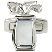Simon Carter Golfbag Manschettknappar - Silver/Vit