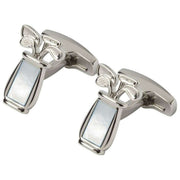 Simon Carter Golfbag Manschettknappar - Silver/Vit