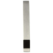 Simon Carter Onyx Borstad Tie Slide - Silver/Svart