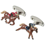 Simon Carter Race Horse Manschettknappar - Brun/Silver