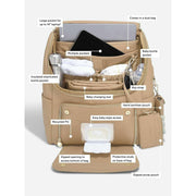 Stackers Baby Change Backpack - Camel Tan