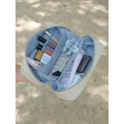 Stackers Expanding Cosmetics Bag - Havregryn/Blå