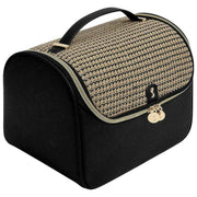 Stackers Large Cosmetic Case - Svart Raffia