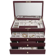 Stackers Stor lyxsmyckeskrin - Burgundy