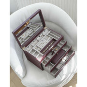 Stackers Stor lyxsmyckeskrin - Burgundy