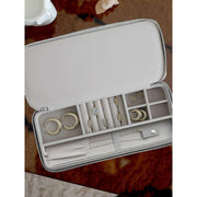 Stackers Elegant halsband Dragkedja Resesmyckeskrin - Pebble Grey