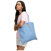 Superdry & Co Oxford Stripe Tygväska - Broker Blue Stripe