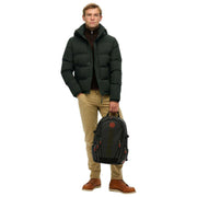 Superdry & Co Tarp broderad ryggsäck - svart/khakigrön
