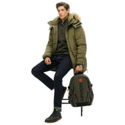 Superdry & Co Tarp broderad ryggsäck - olivgrön