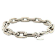 Ti2 Titanium Anchor Braclet - Natural Polished Silver