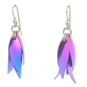 Ti2 Titanium Wild Orchid Drop Earrings - Pink