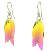 Ti2 Titanium Wild Orchid Drop Earrings - Yellow