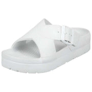 Totes SOLBOUNCE Bounce Cross Front Spänne Sandaler - Vit
