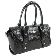Vivienne Westwood Bettina Emboss Croc Mini Crossbody - Svart