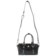 Vivienne Westwood Bettina Emboss Croc Mini Crossbody - Svart