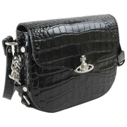 Vivienne Westwood Hunter Croc Flap Crossbody-väska - Svart
