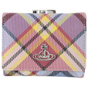 Vivienne Westwood Nubuck Tartan Small Frame Purse - Pink