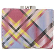 Vivienne Westwood Nubuck Tartan Small Frame Purse - Pink