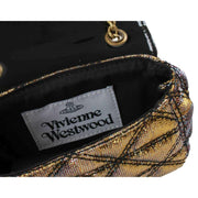 Vivienne Westwood Quilted Re-Lurex Small Purse Chain Bag - Gold