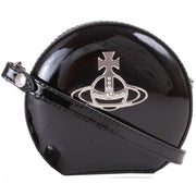 Vivienne Westwood Shiny Patent Mini Round Cross Body Bag - Black