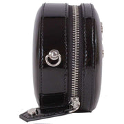 Vivienne Westwood Shiny Patent Mini Round Cross Body Bag - Black