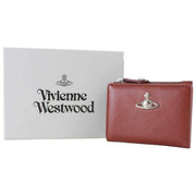 Vivienne Westwood Slim Flap smidig läderkorthållare - kastanjebrun