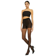 Wolford Individual Ultra Sheer 10 Denier Control Top Tights - Svart