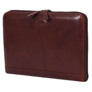 Ashwood Leather A4 Double Zip Tablet Organiser - Brown