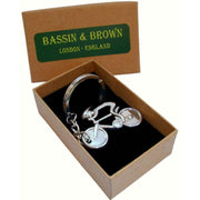 Bassin and Brown Cycling Key Ring - Silver