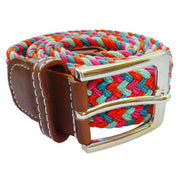 Bassin and Brown Elasticated Woven Belt - Multi-colour