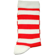 Bassin and Brown Hooped Stripe Socks - Red/White