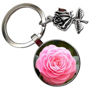 Bassin and Brown Rose Key Ring - Pink