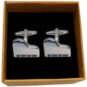 Bassin and Brown Silver Piano Cufflinks - Silver