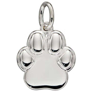 Beginnings Paw Print Charm - Silver